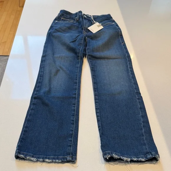 🆕 Good American Good Legs Dark Blue Straight Leg Jeans, Size 00-24